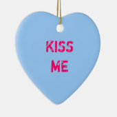 Blue Conversation Heart Foto Ornament (Rechts)
