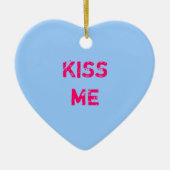 Blue Conversation Heart Foto Ornament (Vorne)