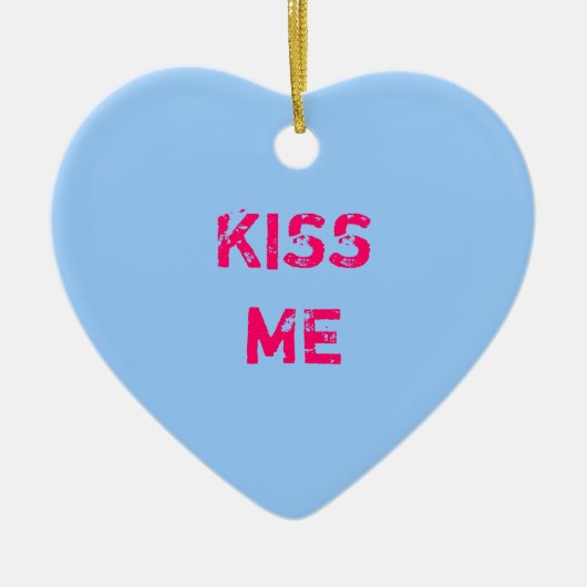 Blue Conversation Heart Foto Ornament (Vorne)
