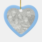 Blue Conversation Heart Foto Ornament (Hinten)