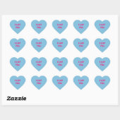 Blue Conversation Heart Sticker (Blatt)