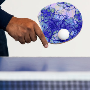 Blue Cool Abstrakte Art Doppelseitig Tischtennis Schläger