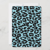 Blue Cool Trendy attraktive Leoparden süß 16 Einladung (Rückseite)