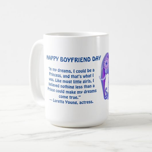 BLUE COOLE ELEPHASE FÜR BOYFRIEND- KAFFEETASSE (Vorderseite Links)