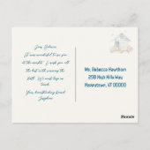 Blue Coop Chicken Farm Hallo Postkarte (Rückseite)