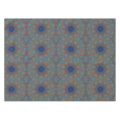 Blue Copper Graphic Circle Indian Style Muster Tischdecke (Vorderseite (Horizontal))