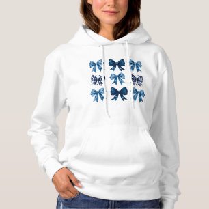 Blue Coquette Ästhetik Hoodie