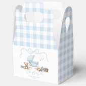 Blue Coquette Baby Carriage Boy Baby Shower Geschenkschachtel (Offen)