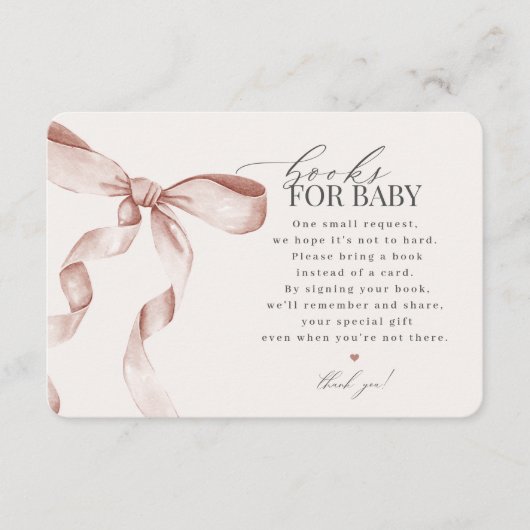 Blue Coquette Books for Baby Einladung Insert (Vorderseite)