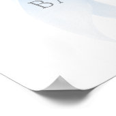 Blue Coquette Bow Baby Boy Shower Welcome Poster (Ecke)