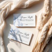 Blue Coquette Bow Baby Shower, Diaper Raffle Card Begleitkarte