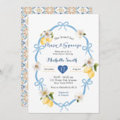 Blue Coquette Bow Blue Lemon Main Squeeze Einladung (Vorne/Hinten)