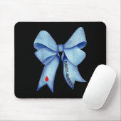Blue Coquette Bow Diabetes Bewusstsein Typ 1 Diabe Mousepad (Mit Mouse)