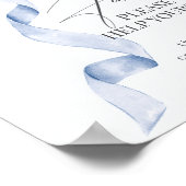 Blue Coquette Bow favorisiert Party-Dekoration Sig Poster (Ecke)