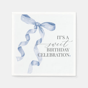 Blue Coquette Bow Geburtstagsparty DekorationPaper Serviette
