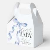 Blue Coquette Bow Girl Baby Duschgeschenk Geschenkschachtel (Rückseite)