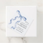 Blue Coquette Bow Girl Geburtstagsparty Geschenkanhänger (Beispiel)