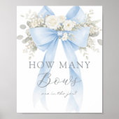 Blue Coquette Bow How many Bows Game Poster (Vorne)