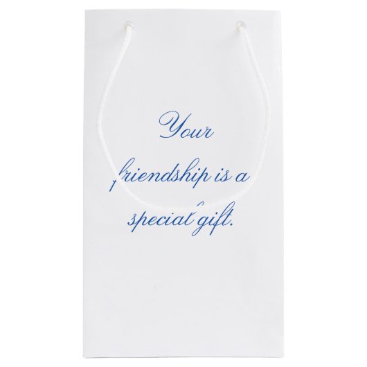 Blue Coquette Bow Junggeselinnen-Abschied Geschenk Kleine Geschenktüte (Rückseite)