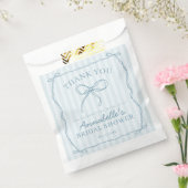 Blue Coquette Bow Pastel Brautparty Dessert Geschenktütchen (Versiegelt)