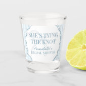 Blue Coquette Bow Pastel Brautparty Gefallen Schnapsglas (Vorderseite)