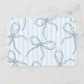 Blue Coquette Bow Pastel Bridal gemeinsam mit eine Begleitkarte (Rückseite)