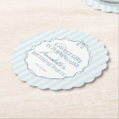 Blue Coquette Bow Pastel Geburtstagsparty Untersetzer (angewinkelt)
