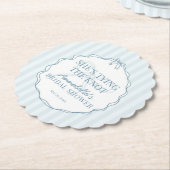 Blue Coquette Bow Pastell Brautparty Brunch Untersetzer (angewinkelt)