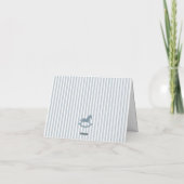 Blue Coquette Bow Rocking Hors Birthday Thank You Dankeskarte (Rückseite)