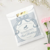 Blue Coquette Bow Rocking Horse Birthday Dessert Geschenktütchen (Versiegelt)