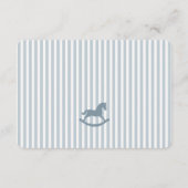 Blue Coquette Bow Rocking Horse Books for Baby Begleitkarte (Rückseite)