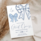 Blue Coquette Bows Elegante Grosse Einladung