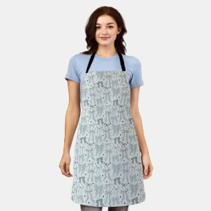 Blue Coquette Bows Hearts Girly Schürze