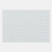 Blue Coquette Bows, Trellis, Preppy Geschenkpapier Set (Vorderseite 3)