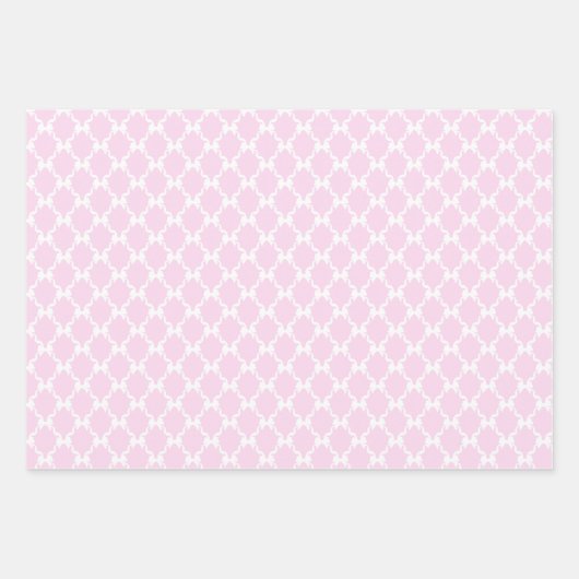 Blue Coquette Bows, Trellis, Preppy Geschenkpapier Set (Vorderseite 2)