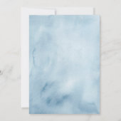 Blue Coquette Crowned Swan Baby Shower Einladung (Rückseite)