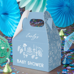 Blue Coquette Moderne Babydusche Geschenkschachtel