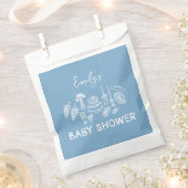 Blue Coquette Moderne Babydusche Geschenktütchen (Ausgeschnitten)