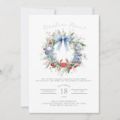 Blue Coquette Nauti oder Nice Coastal Weihnachten Einladung (Vorderseite)