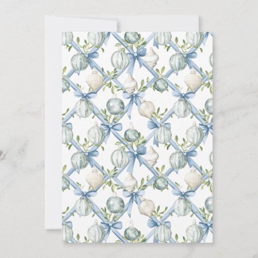 Blue Coquette Nauti oder Nice Coastal Weihnachten Einladung (Rückseite)