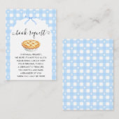 Blue Coquette Pie Book Request Begleitkarte (Vorne/Hinten)