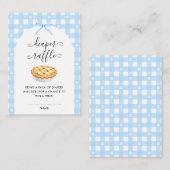 Blue Coquette Pie Diaper Raffle Begleitkarte (Vorne/Hinten)