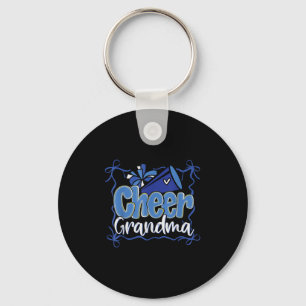 Blue Coquette Pom Poms Bow Cheer Grandma G-ma Chee Schlüsselanhänger