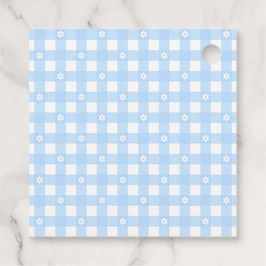 Blue Coquette Pumpkin Pie Baby Shower Thank You Geschenkanhänger (Rückseite)