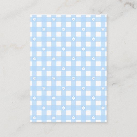 Blue Coquette Pumpkin Pie Book Request Begleitkarte (Rückseite)