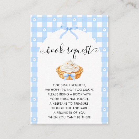 Blue Coquette Pumpkin Pie Book Request Begleitkarte (Vorderseite)