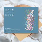 Blue Coral Beach Hochzeit Save the Date Ankündigungspostkarte