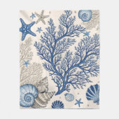 Blue Coral Fleece Blanket - Throw am Meer (Vorderseite)