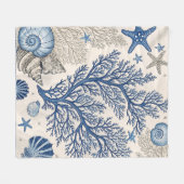 Blue Coral Fleece Blanket - Throw am Meer (Vorderseite (Horizontal))