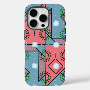 Blue Coral Geometric iPhone / iPad Gehäuse 16 Pro Hülle